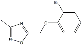 5-(2-bromophenoxymethyl)-3-methyl-1,2,4-oxadiazole Struktur