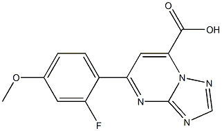 5-(2-fluoro-4-methoxyphenyl)-[1,2,4]triazolo[1,5-a]pyrimidine-7-carboxylic acid Struktur