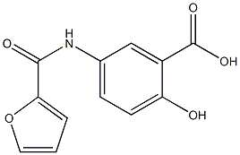 5-(2-furoylamino)-2-hydroxybenzoic acid Struktur