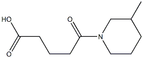 5-(3-methylpiperidin-1-yl)-5-oxopentanoic acid Struktur