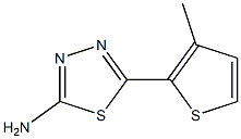 5-(3-methylthiophen-2-yl)-1,3,4-thiadiazol-2-amine Struktur