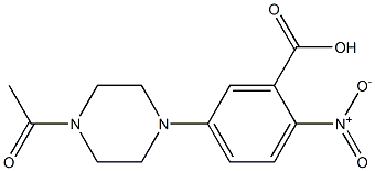 5-(4-acetylpiperazin-1-yl)-2-nitrobenzoic acid Struktur