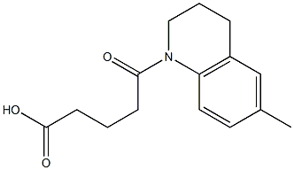 5-(6-methyl-1,2,3,4-tetrahydroquinolin-1-yl)-5-oxopentanoic acid Struktur