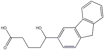 5-(9H-fluoren-3-yl)-5-hydroxypentanoic acid Struktur