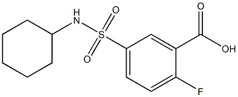 5-(cyclohexylsulfamoyl)-2-fluorobenzoic acid Struktur