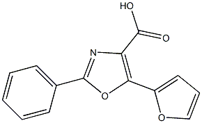 5-(furan-2-yl)-2-phenyl-1,3-oxazole-4-carboxylic acid Struktur