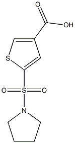 5-(pyrrolidine-1-sulfonyl)thiophene-3-carboxylic acid Struktur