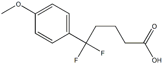 5,5-difluoro-5-(4-methoxyphenyl)pentanoic acid Struktur