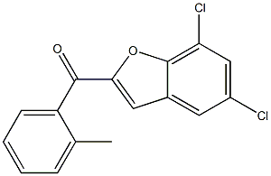 5,7-dichloro-2-[(2-methylphenyl)carbonyl]-1-benzofuran Struktur