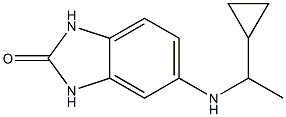 5-[(1-cyclopropylethyl)amino]-2,3-dihydro-1H-1,3-benzodiazol-2-one Struktur