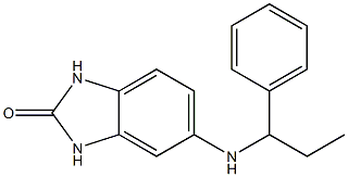 5-[(1-phenylpropyl)amino]-2,3-dihydro-1H-1,3-benzodiazol-2-one Struktur