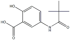 5-[(2,2-dimethylpropanoyl)amino]-2-hydroxybenzoic acid Struktur