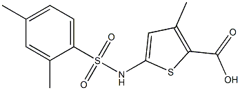 5-[(2,4-dimethylbenzene)sulfonamido]-3-methylthiophene-2-carboxylic acid Struktur