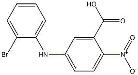 5-[(2-bromophenyl)amino]-2-nitrobenzoic acid Struktur