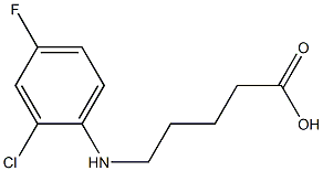 5-[(2-chloro-4-fluorophenyl)amino]pentanoic acid Struktur