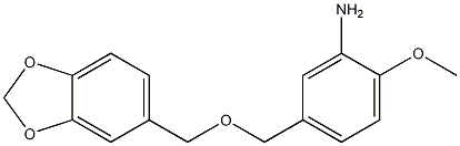 5-[(2H-1,3-benzodioxol-5-ylmethoxy)methyl]-2-methoxyaniline Struktur