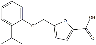 5-[(2-isopropylphenoxy)methyl]-2-furoic acid Struktur