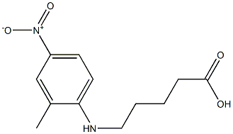 5-[(2-methyl-4-nitrophenyl)amino]pentanoic acid Struktur