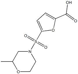 5-[(2-methylmorpholine-4-)sulfonyl]furan-2-carboxylic acid Struktur