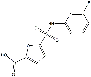 5-[(3-fluorophenyl)sulfamoyl]furan-2-carboxylic acid Struktur