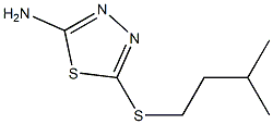 5-[(3-methylbutyl)sulfanyl]-1,3,4-thiadiazol-2-amine Struktur