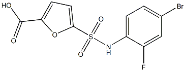 5-[(4-bromo-2-fluorophenyl)sulfamoyl]furan-2-carboxylic acid Struktur