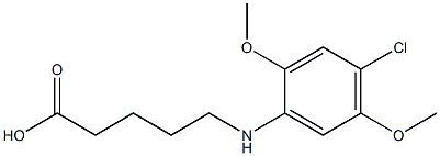 5-[(4-chloro-2,5-dimethoxyphenyl)amino]pentanoic acid Struktur