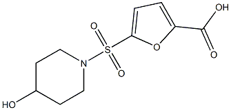 5-[(4-hydroxypiperidine-1-)sulfonyl]furan-2-carboxylic acid Struktur