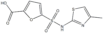 5-[(4-methyl-1,3-thiazol-2-yl)sulfamoyl]furan-2-carboxylic acid Struktur