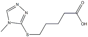 5-[(4-methyl-4H-1,2,4-triazol-3-yl)sulfanyl]pentanoic acid Struktur