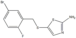 5-[(5-bromo-2-fluorobenzyl)thio]-1,3-thiazol-2-amine Struktur