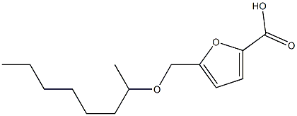 5-[(octan-2-yloxy)methyl]furan-2-carboxylic acid Struktur