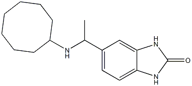 5-[1-(cyclooctylamino)ethyl]-2,3-dihydro-1H-1,3-benzodiazol-2-one Struktur