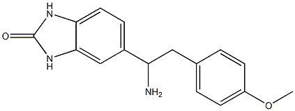 5-[1-amino-2-(4-methoxyphenyl)ethyl]-2,3-dihydro-1H-1,3-benzodiazol-2-one Struktur