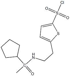 5-[2-(1-cyclopentylacetamido)ethyl]thiophene-2-sulfonyl chloride Struktur