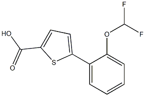 5-[2-(difluoromethoxy)phenyl]thiophene-2-carboxylic acid Struktur