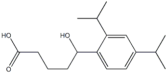 5-[2,4-bis(propan-2-yl)phenyl]-5-hydroxypentanoic acid Struktur