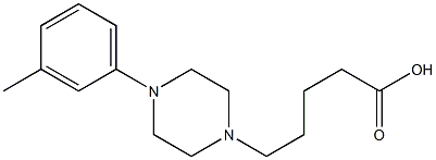 5-[4-(3-methylphenyl)piperazin-1-yl]pentanoic acid Struktur