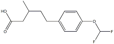 5-[4-(difluoromethoxy)phenyl]-3-methylpentanoic acid Struktur