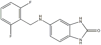 5-{[(2,6-difluorophenyl)methyl]amino}-2,3-dihydro-1H-1,3-benzodiazol-2-one Struktur