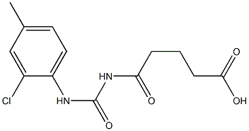 5-{[(2-chloro-4-methylphenyl)carbamoyl]amino}-5-oxopentanoic acid Struktur