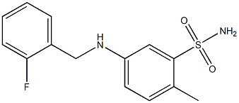 5-{[(2-fluorophenyl)methyl]amino}-2-methylbenzene-1-sulfonamide Struktur