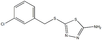 5-{[(3-chlorophenyl)methyl]sulfanyl}-1,3,4-thiadiazol-2-amine Struktur