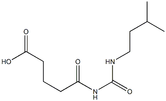 5-{[(3-methylbutyl)carbamoyl]amino}-5-oxopentanoic acid Struktur