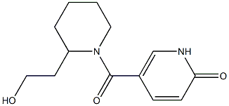 5-{[2-(2-hydroxyethyl)piperidin-1-yl]carbonyl}-1,2-dihydropyridin-2-one Struktur