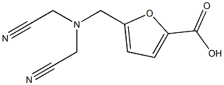 5-{[bis(cyanomethyl)amino]methyl}furan-2-carboxylic acid Struktur