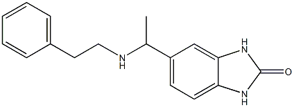 5-{1-[(2-phenylethyl)amino]ethyl}-2,3-dihydro-1H-1,3-benzodiazol-2-one Struktur