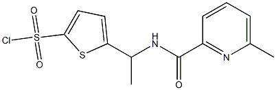 5-{1-[(6-methylpyridin-2-yl)formamido]ethyl}thiophene-2-sulfonyl chloride Struktur