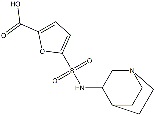 5-{1-azabicyclo[2.2.2]octan-3-ylsulfamoyl}furan-2-carboxylic acid Struktur