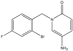 5-amino-1-[(2-bromo-4-fluorophenyl)methyl]-1,2-dihydropyridin-2-one Struktur